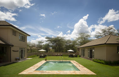 The courtyard at The Safari House