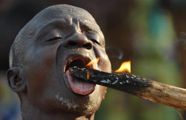 T'Bol Fire Dance in Bassar region, Togo