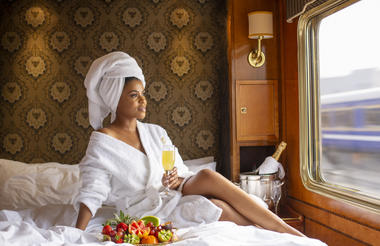 Guest relaxing in suite