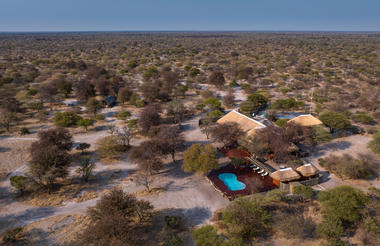 Aerial view of the main lodge