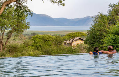 Swimming pool overlooking Pongola Game Reserve