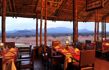 Dining room with views of Chyulu Hills