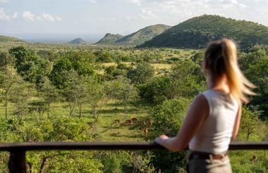 Tembo House Balcony and guest