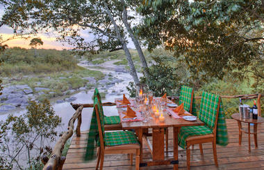 Rekero Camp - Dinner by the river