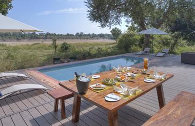 Croc Nest deck laid up for lunch