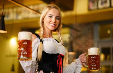 Oktoberfest waitresses are heavy lifters