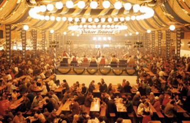 Full house in the beer tent - not even close