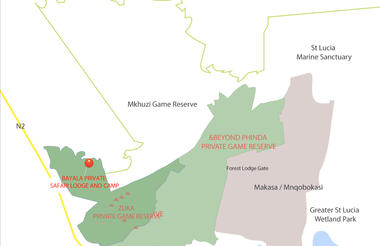 Map of the Mun-Ya-Wana Conservancy