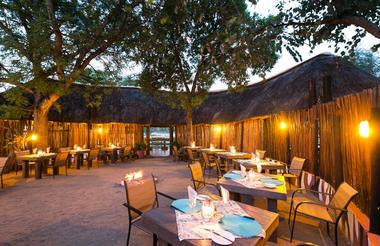 The lively boma where dinner is served
