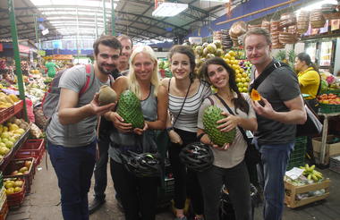 Exotic fruits in a traditional market