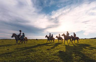 Riding with llaneros