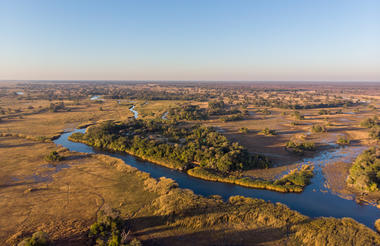 Aerial view of the Okavango Panhandle