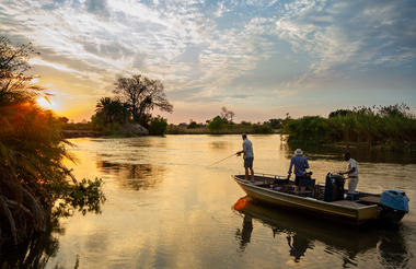 Fishing in the Okavango Panhandle