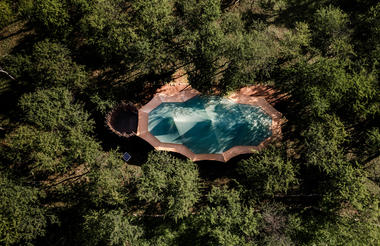 Outside- Top View of guest tent