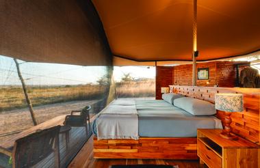 Usangu Expedition Camp - Tent Interior with View