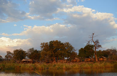 Camp Linyanti - The camp seen from the Linyanti marsh