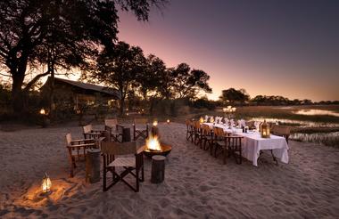 Dinner next to the flood plain