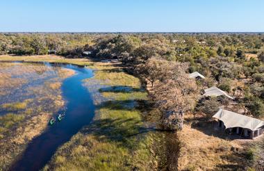 Areal view of Okavango Explorers Camp