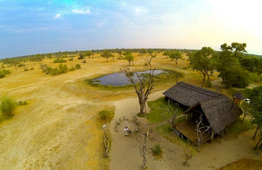 Aerial view of Bomani Tented Lodge