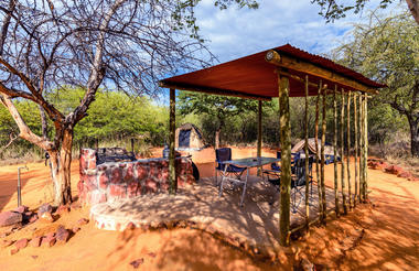 Waterberg Plateau Campsite - Pitch with shade roof