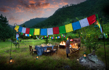 &Beyond Punakha River Lodge Outdoor Dining