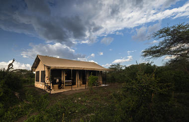 Our tents are beautifully positioned in the middle of the bush 