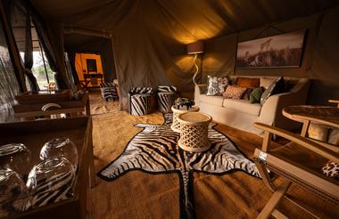 Family tent lounge