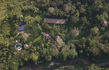 Banana Bamboo lodge from the top