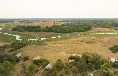 Camp Khwai overlooking the Khwai River