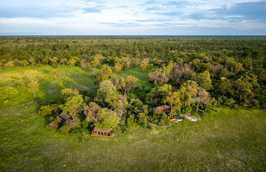 Karangoma - aerial view of camp