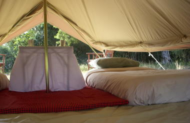 Inside the Bell Tents