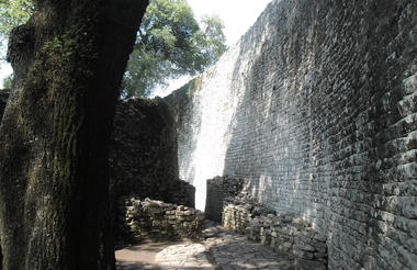 The mysterious ruins of Great Zimbabwe - a 10 minute drive away from us.