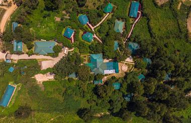 Bird view of the lodge