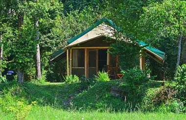 Ishasha Wilderness Camp - room front view