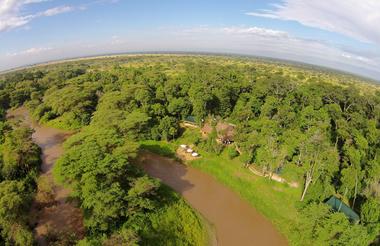 Ishasha Wilderness Camp - Ariel View