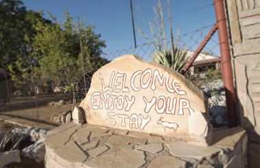 Parking area and entrance 