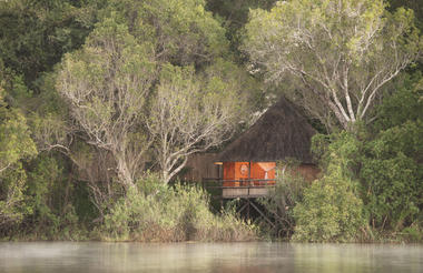 Stilted,Open Fronted River Chalets