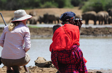 Kerry Glen Guiding a Walking Safari 