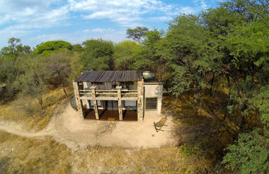 Aerial view of forest villa