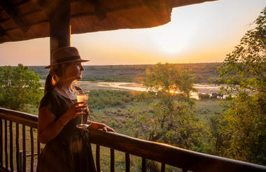 The view from Martial Eagle Log cabin
