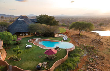 The Hildana Lodge, pool and main area