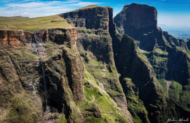 Tugela Falls + Sentinel Peak in the Background