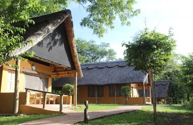 Chalets overlooking Luangwa River