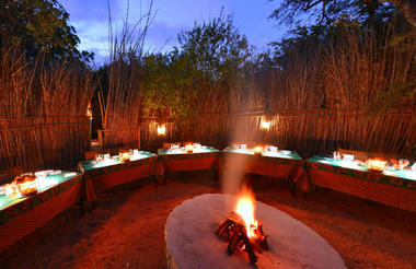 Traditional African Boma and Fireplace