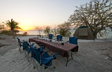 Camp Dinner set up 