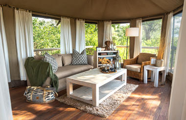 Nambwa Tented Lodge Suite Lounge