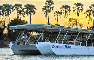 Sunset cruise on the Zambezi Royal