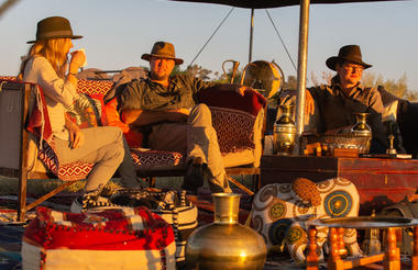 Beautiful roving camp in the remote wilderness