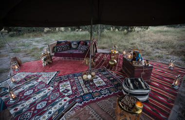 Comfortable chill areas in camp