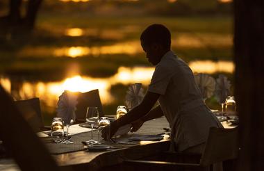 Duba Explorers Camp - getting ready for dinner.